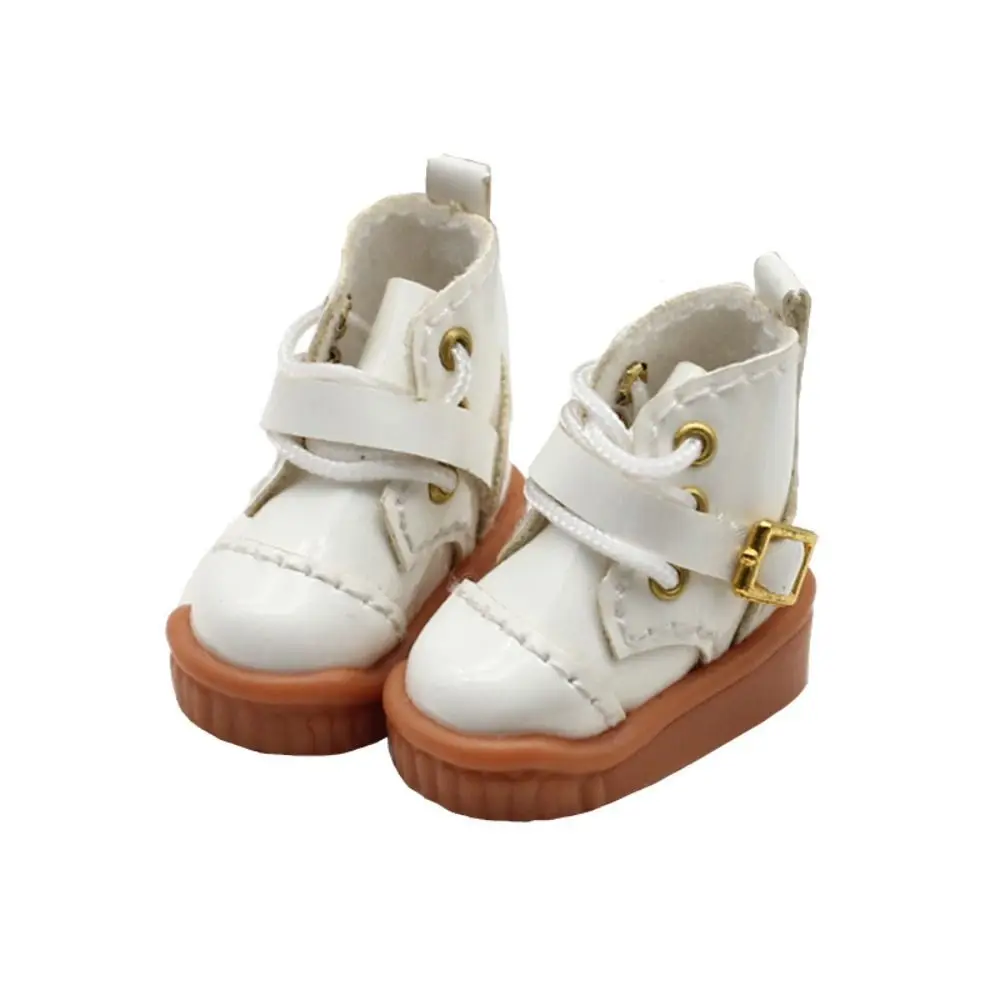 Schöne High-Top OB11 Puppenschuhe PU Leder Mini 1/12 Bjd Puppe Lederschuhe Casual GSC 1/12 Bjd Puppenstiefel Mittlere Blyth Puppe