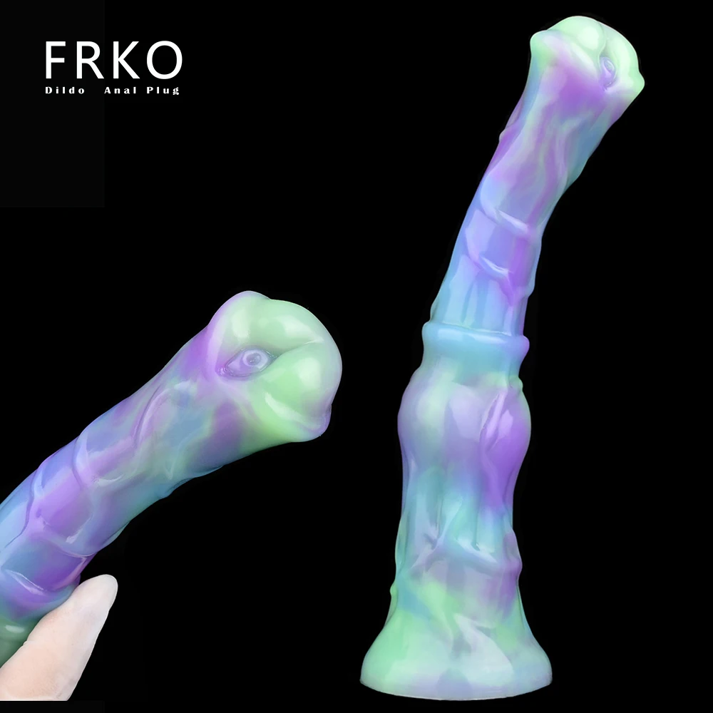 FRKO Soft Silicone Real Horse Dildo Animal Penis With Suction G-Spot Orgasm Anal Plug Protaste Massager Flirting Adult Sex Toys