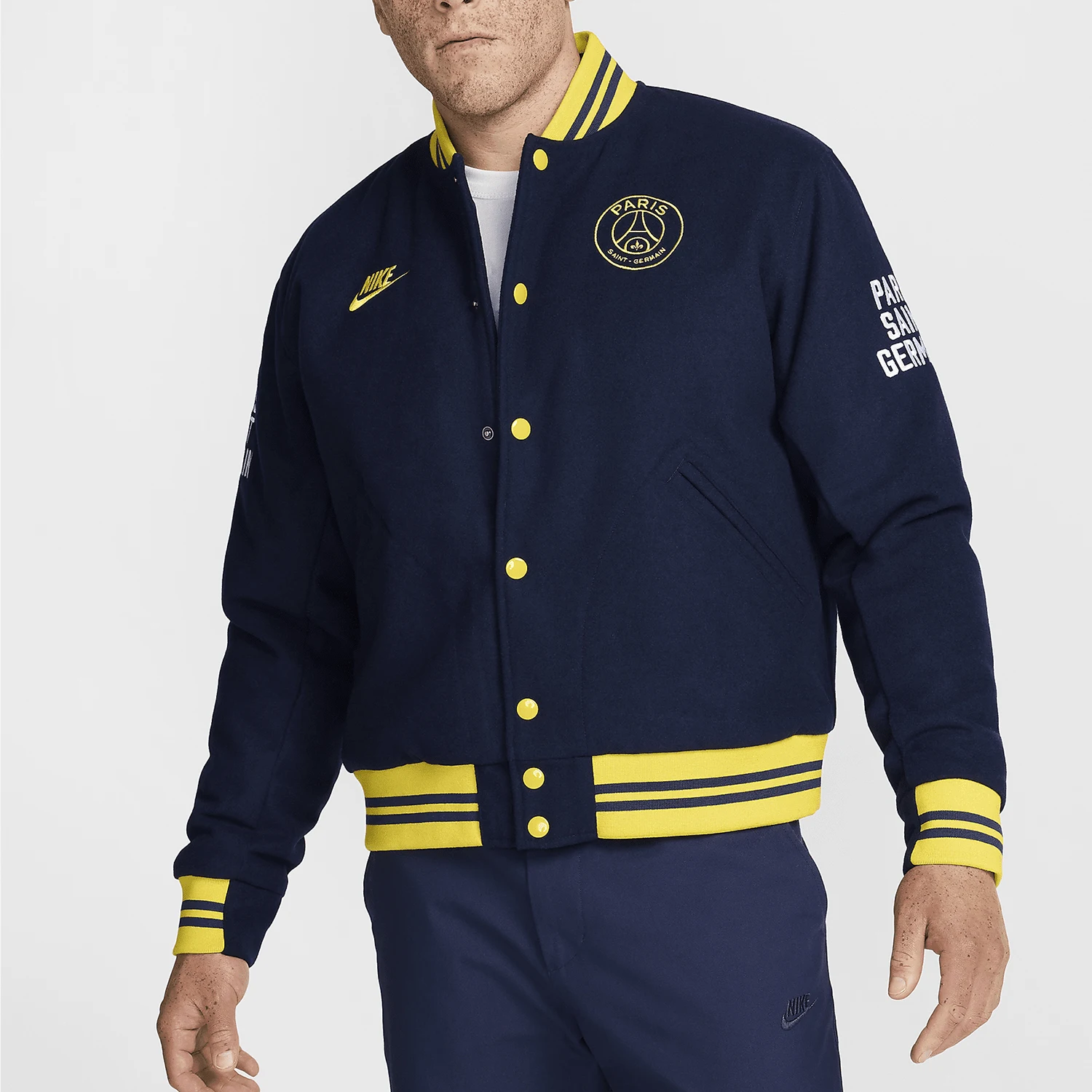 

Nike genuine Authentics Mens Soccer Patch Sports Baseball Jacket FQ7803-410