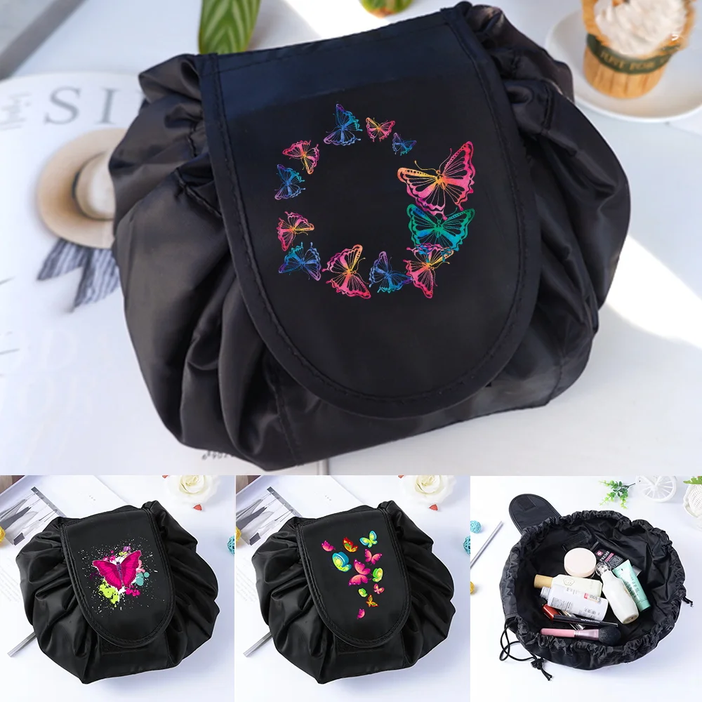 

Women Drawstring Lazy Cosmetic Bags Storage Pouch Pouch cosmetics Makeup Bag Portable Cometic Case Drawstring Travel Crossbody