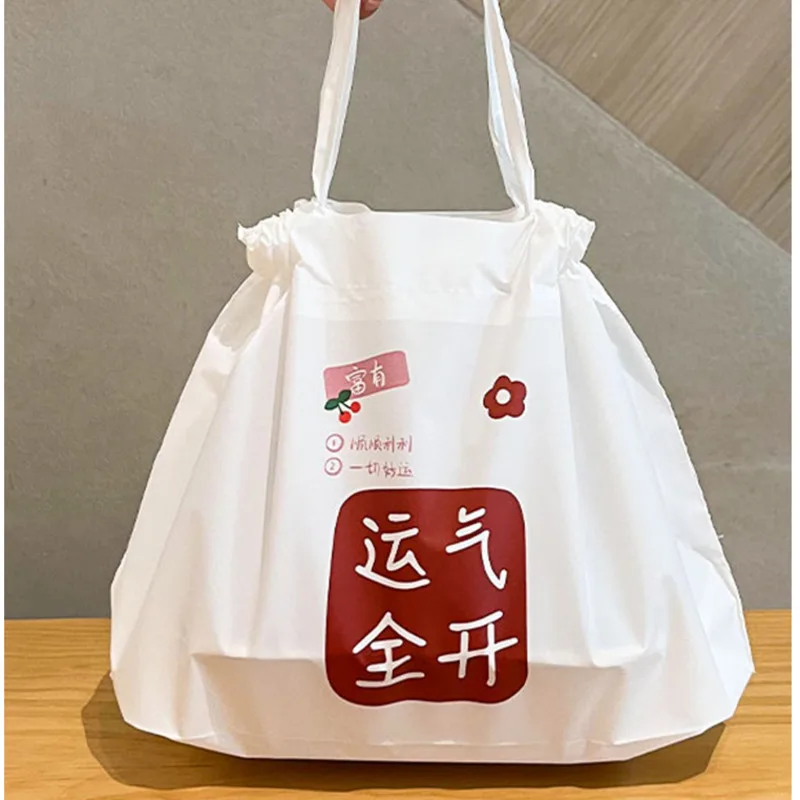 Biodegradable Takeaway Bag Hainan Eco-Friendly Drawstring Packaging Toast And Light Food Plastic Bag Sustainable Food Container