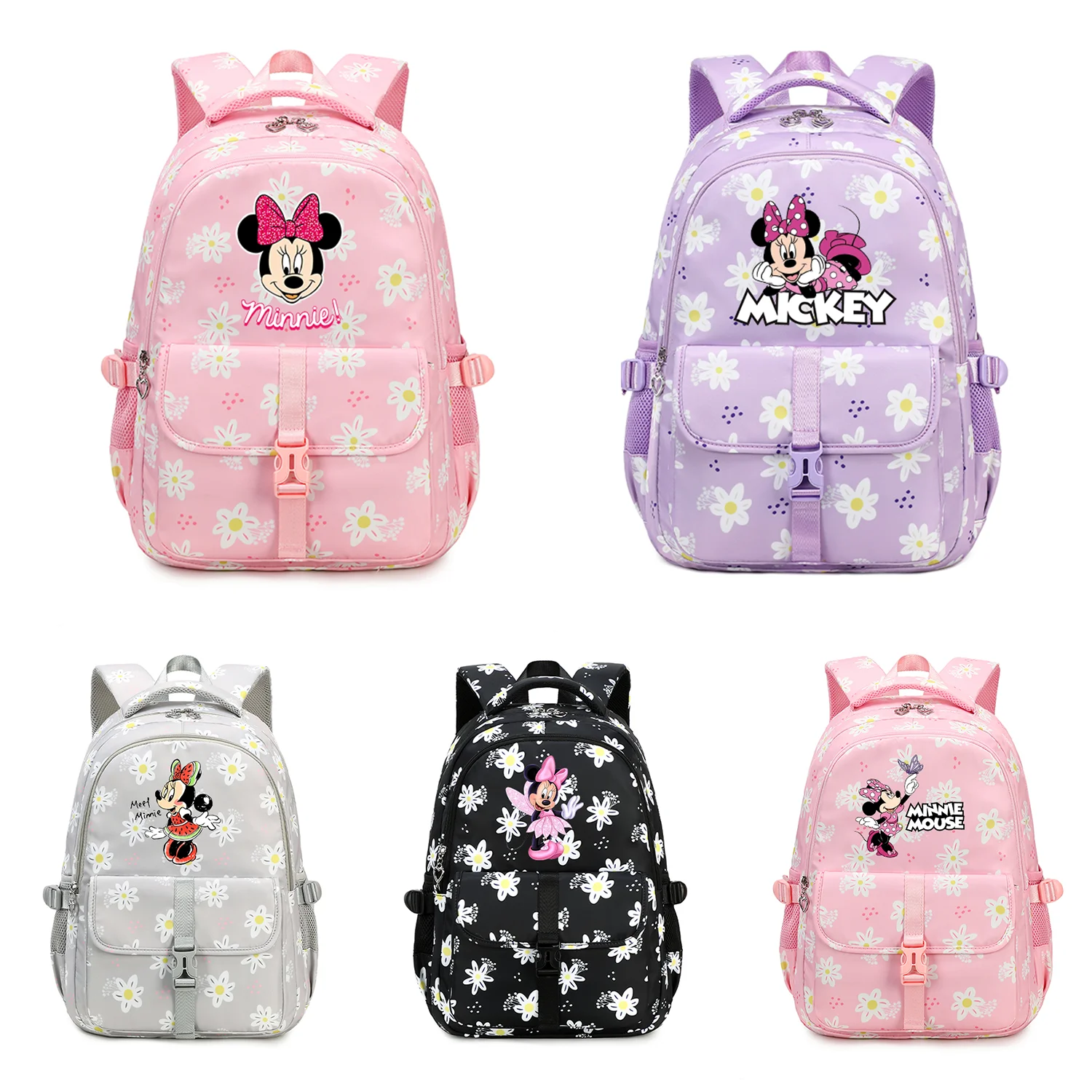 

Disney Mickey Minnie Mouse Kids School Bag Backpack Girls Children Kawaii Waterproof Backpacks Teenage Large Capacity Book Bag