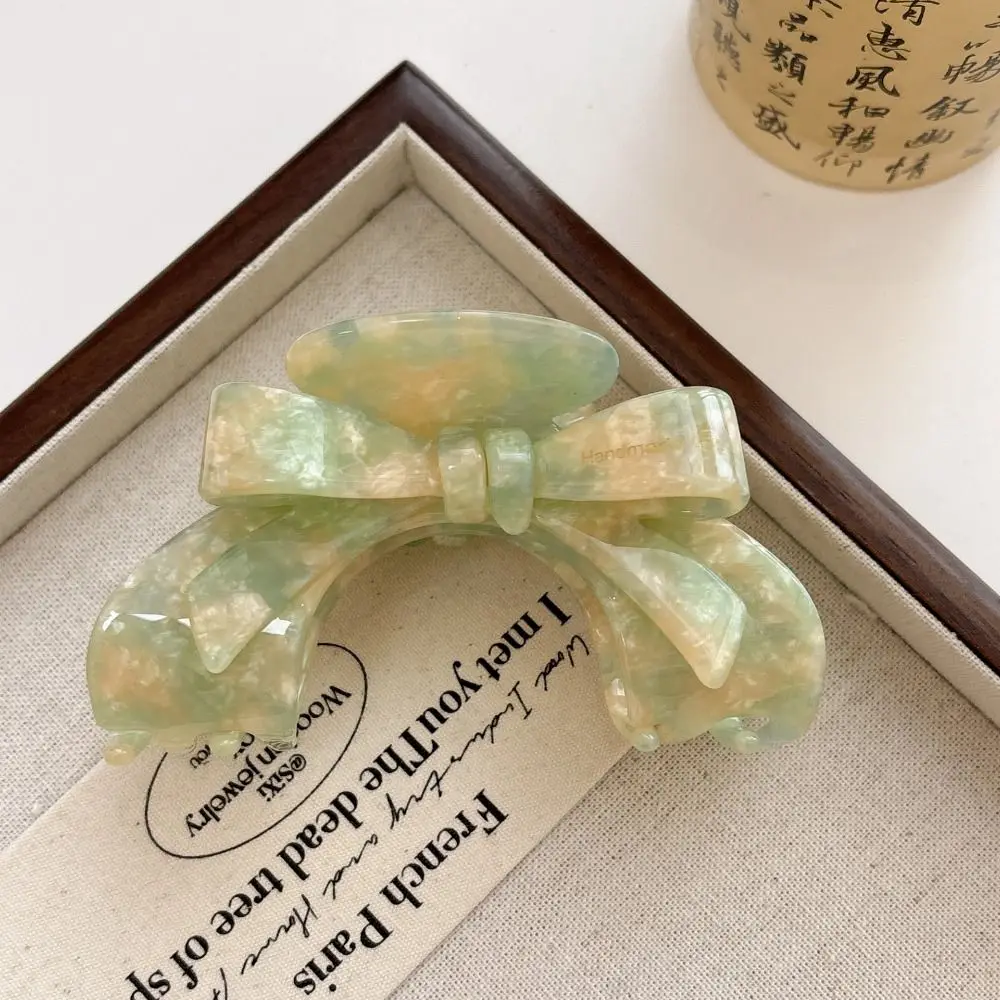 

Trendy Acetate Acetic Acid Bow Hair Claw Korean Style High Ponytail Clip French Shark Clip Small Geometry Hair Crab Clip Women
