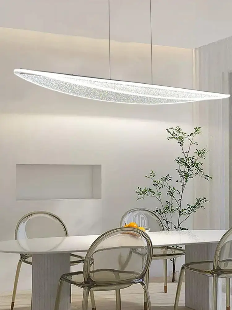 

BOSSEN American Dimmable Pendant Light with Luster Acrylic Star Double-Layer Gold Finish Adjustable Hanging for Dining Room