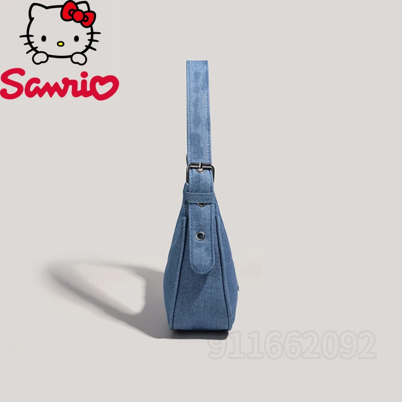 Sanrio Hello Kitty New Women's Shoulder Bag Luxury Brand Fashion Trend Women's Handbag Cartoon Cute Embroidery Women's Bag