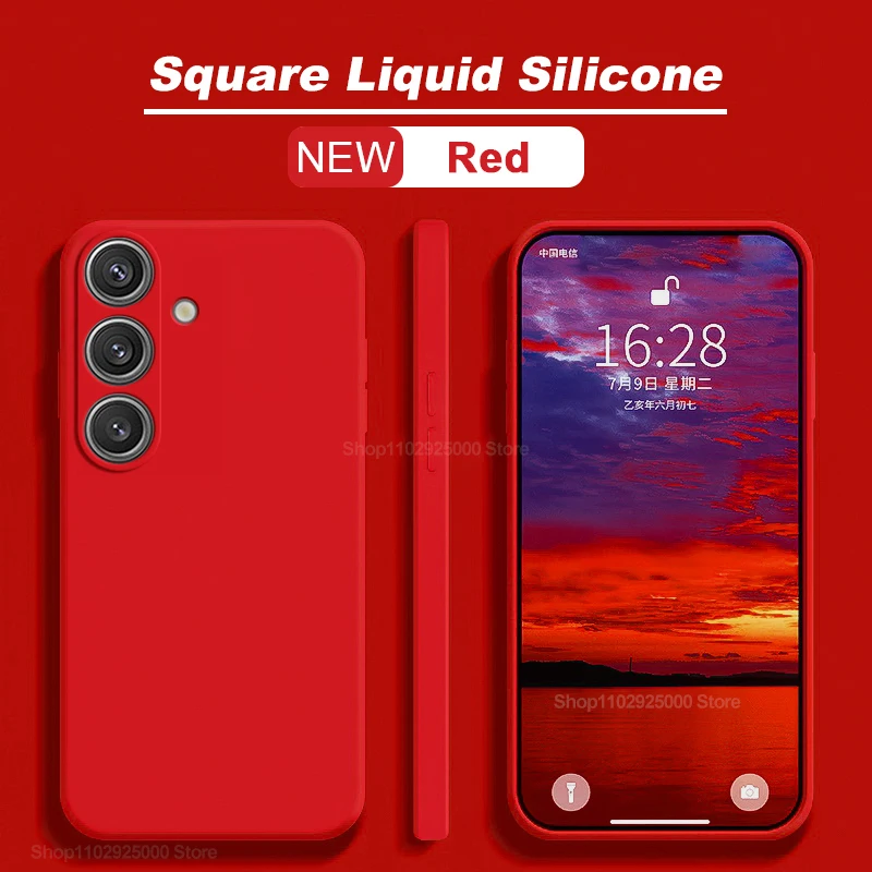 S26 S25 Ultra Hülle Quadratische Flüssigsilikon-Handyhüllen für Samsung Galaxy S26 S25 S24 S 25 S23 S22 Ultra Plus Hülle Weiche TPU-Abdeckung – Detail 16