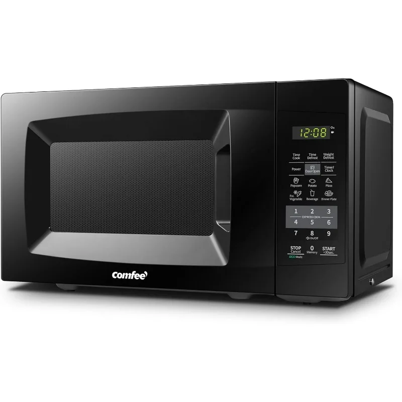 

Countertop Microwave Oven with Sound On/Off, ECO Mode and Easy One-Touch Buttons, 0.7 Cu Ft, Black