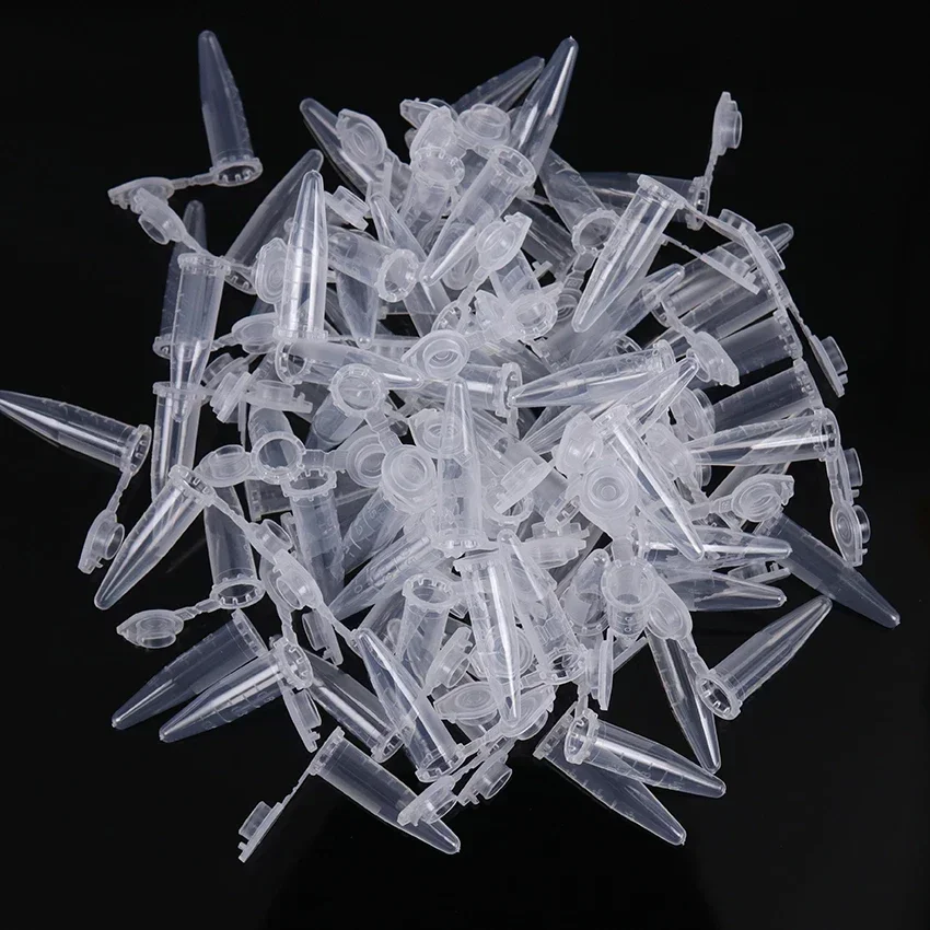 50PCS PCS Microcentrifuge Tube 1.5 ML Snap Cap Color Plastic Test Tube Laboratory Centrifuge Tube with Graduated Tube