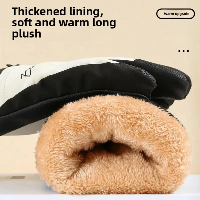 여성용 ThermalLock 겨울 장갑 두꺼운 플리스 안감 방수 방풍 터치스크린 민감한 장갑 스키 사이클링용