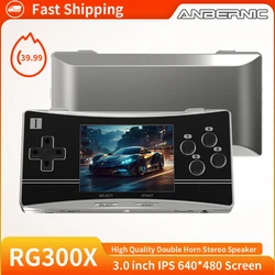 ANBERNIC RG300X Handheld Game Console 3.0 inch IPS Screen Opendingux 5000 Classic Retro Game HD TV Output Double Vibrator Player