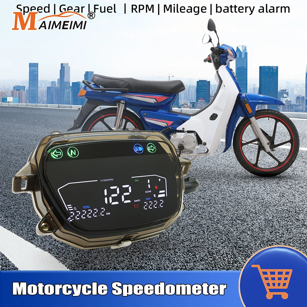 

For Honda EX5 Dream C100 C100N AVATE DY90 Motorcycle Instrument Speedometer LED Digital Speed Meter For Traxx Star 50 2004-2009