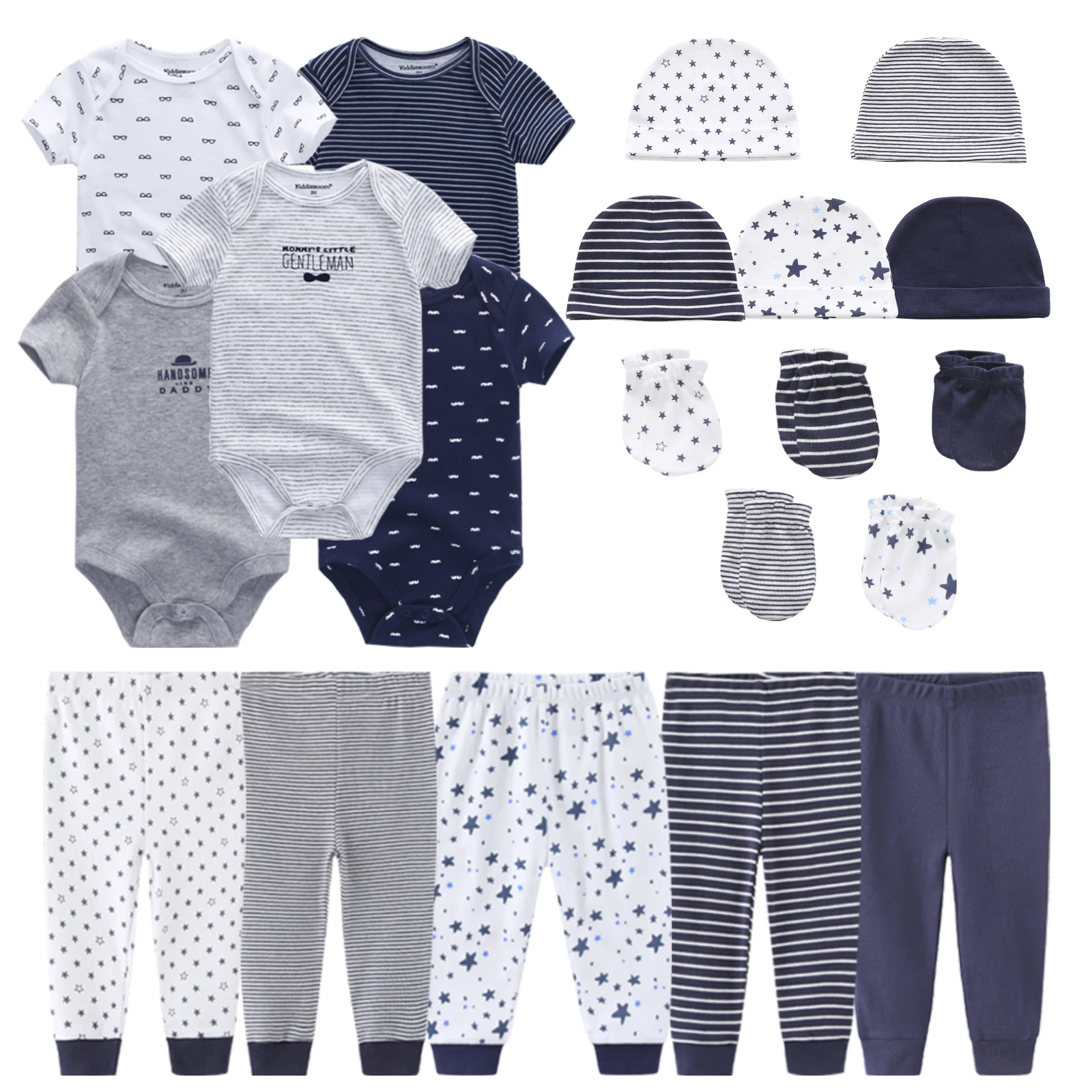 kiddiezoom-conjunto-de-ropa-informal-unisex-con-estampado-mixto-para-bebe-20-piezas-conjunto-de-algodon-suave-de-manga-corta-con-estampado-de-estrellas-y-rayas-para-todas-las-estaciones