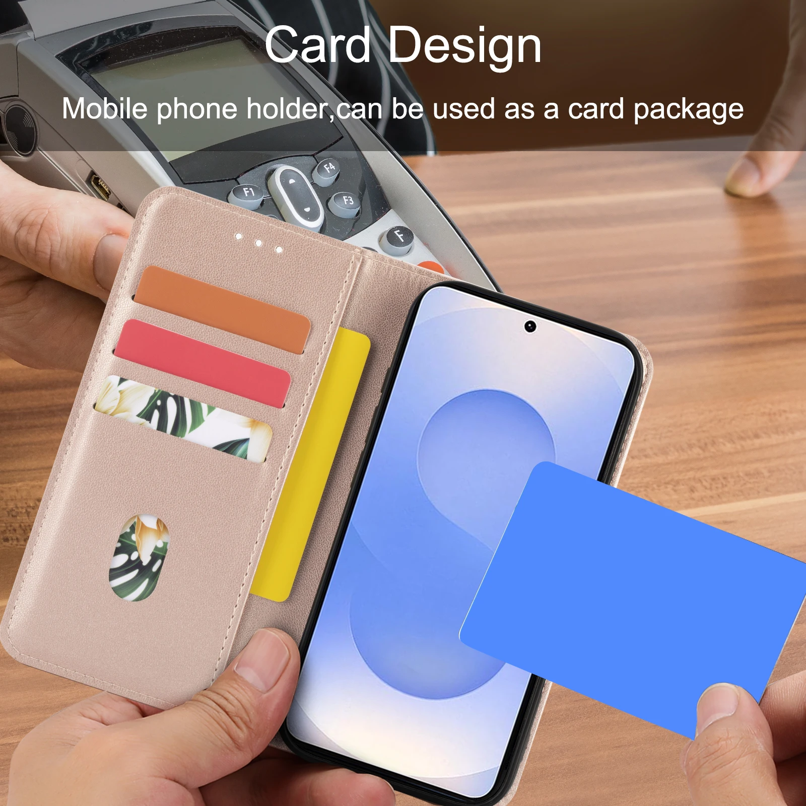 Oder Samsung A56 Serie Schutzhülle Flip Wallet Case mit Kartenfach Kunstleder Handyhülle – Detail 7