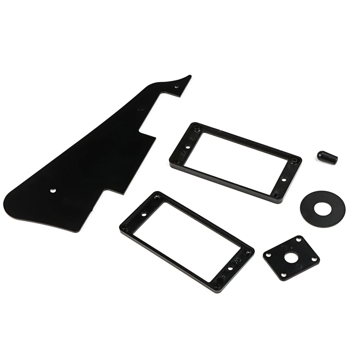 1Ply Black Pickguard Back Plate Screws Set & Humbucker Pickup Ring & Switch Ring Fit Les Paul Pickguard Replacement