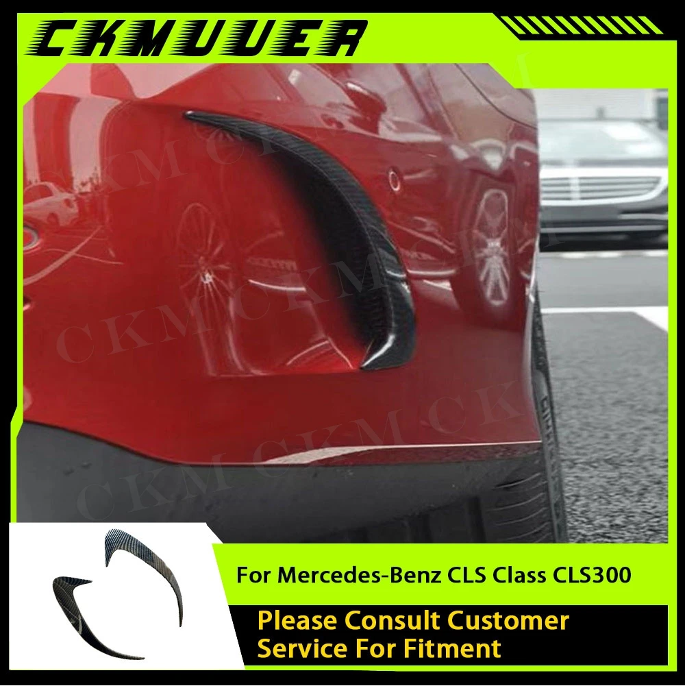

CKMUUER Carbon Fiber Rear Bumper Air Vent Canards Trims for Mercedes-Benz CLS Class CLS300 CLS350 CLS450 Sedan 2019+ ABS