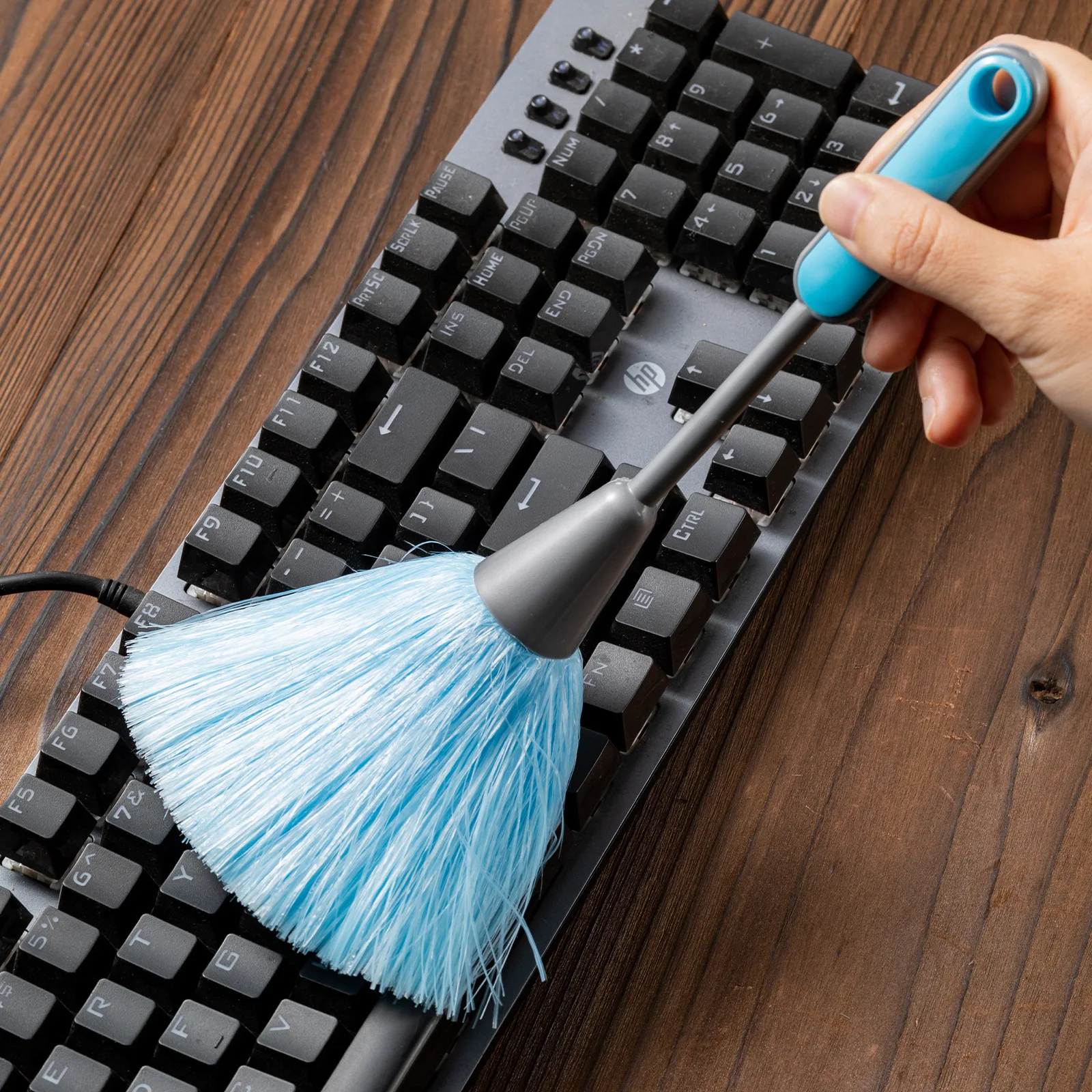 Keyboard Cleaning Brush Computer Microfiber Duster Brush Hand Dust Cleaner Anti Static Feather Duster Home Office Clean Brush