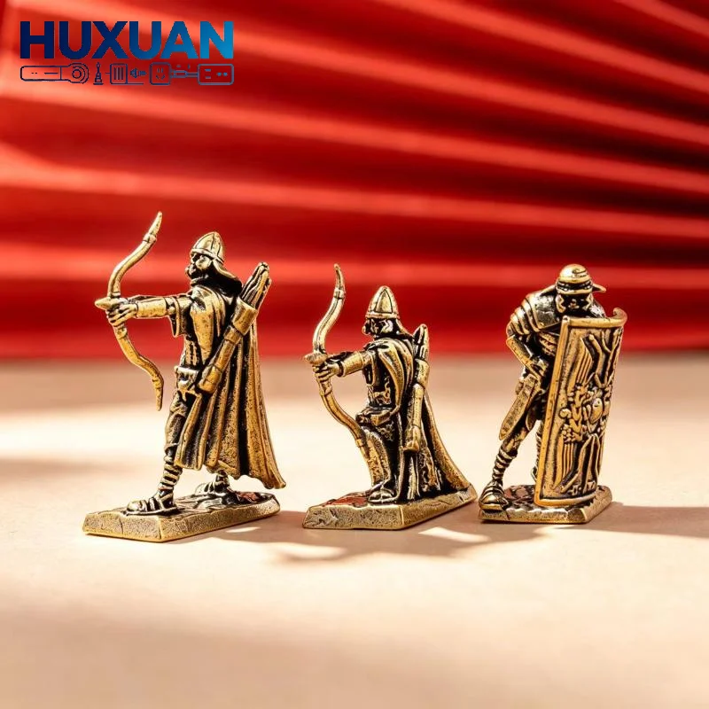 Military Sandbox Copper Ornaments Figure Roman Legionary Soldier Model Archer Medieval Military Toys