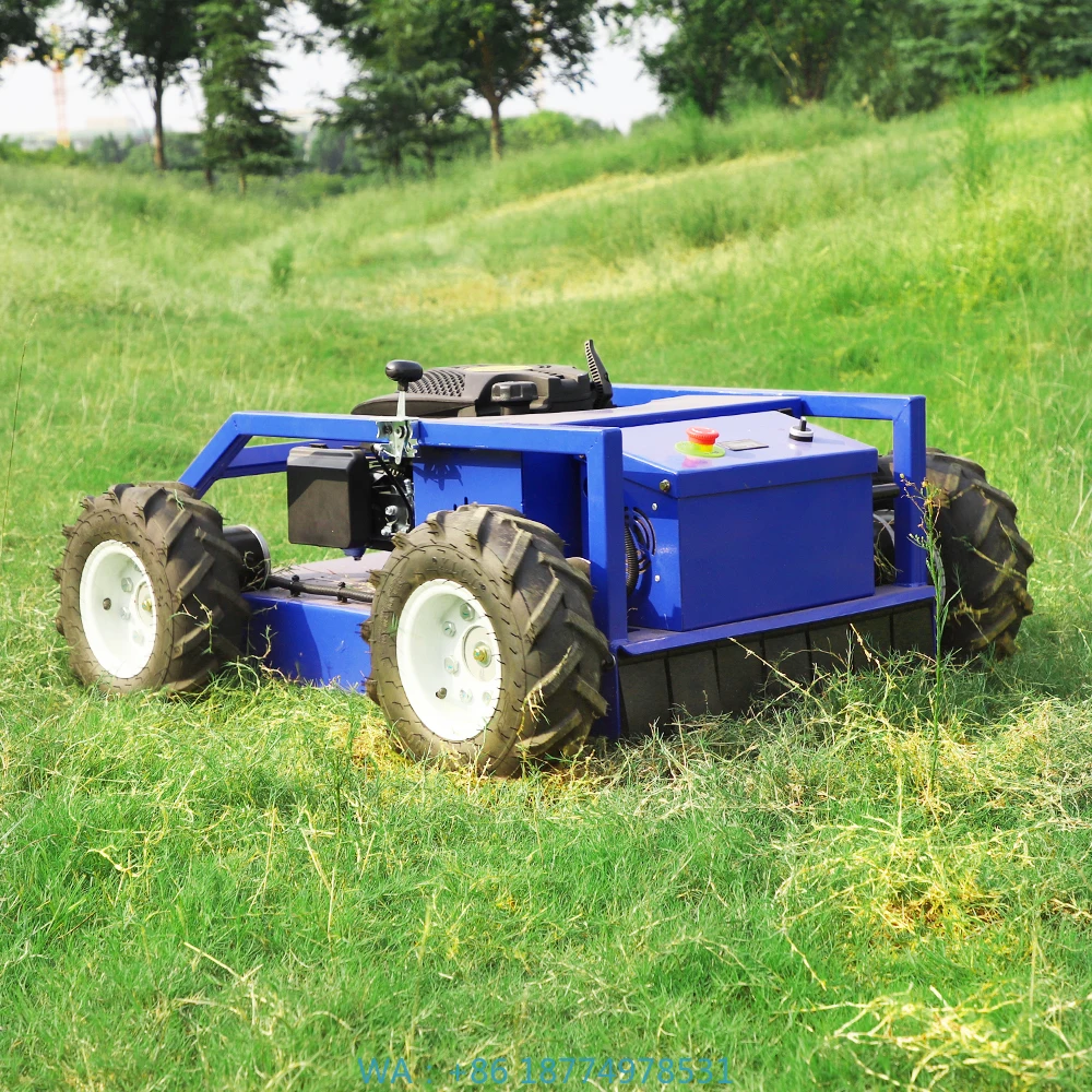

Remote Controlled Lawn Mowers for Municipal Projects Multiple Models Available for Your Selection Tracked Wheeled
