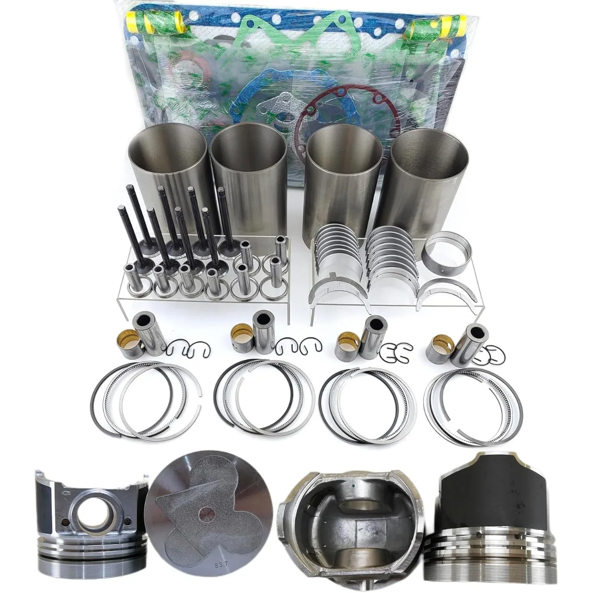 V3300 Engine Overhaul Rebuild Kit 12 valves Piston height 83.7mm FOR Bobcat S220 S250 S300 T250 T320 Loaders 1C010-21110