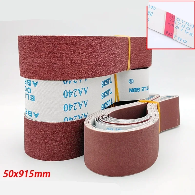 

10 шт. 915*50 мм абразивная шлифовальная лента из мягкой ткани, металлическая лента TJ538 для металлической шлифовальной машины
