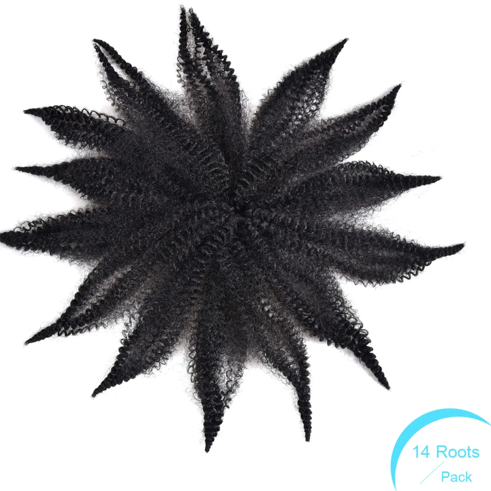 Afro kinky encaracolado marly tranças de cabelo 14 raízes/pçs curto encaracolado fechaduras torção extensões de cabelo de crochê sintético feminino trança de cabelo