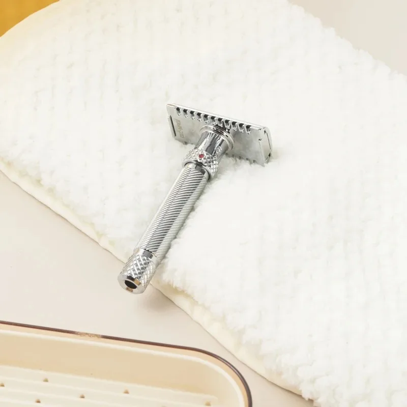 Yaqi Регулируемая мужская безопасная бритва THE FINAL CUT OC цвета хром, безопасная бритвенная головка из нержавеющей стали