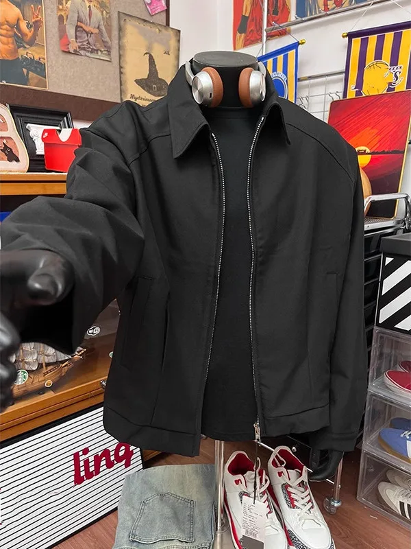 

ay Американское ретро-мягкое пальто Adstrative Jaet, мужское модное пальто с воротником CleanFit, осенняя модная верхняя одежда M