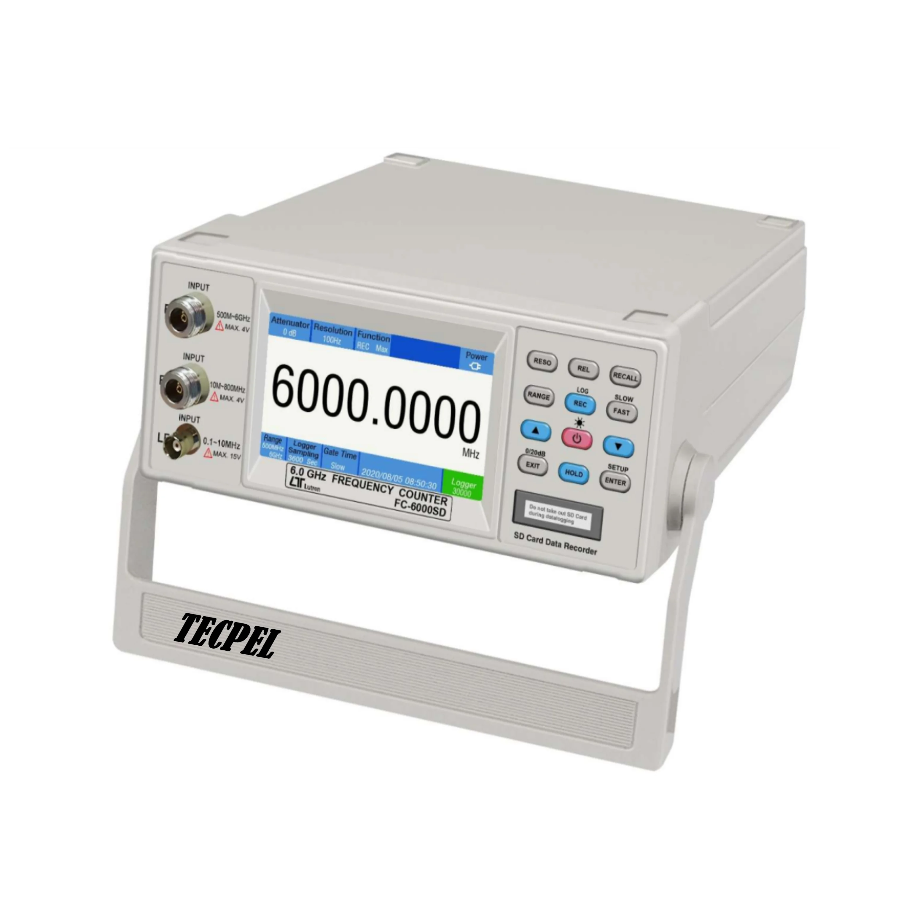2026 Frequency Counter LUTRON FC-6000SD SD Card Data Logger 10Hz-6GHz Range 4.3