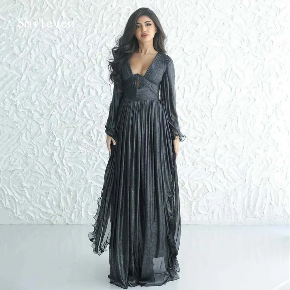 

Smileven Luxury Mermaid Prom Dress Waist Cinching Full Sleeve Evening Gowns Disposition Formal Occasion Dress Customized 2026