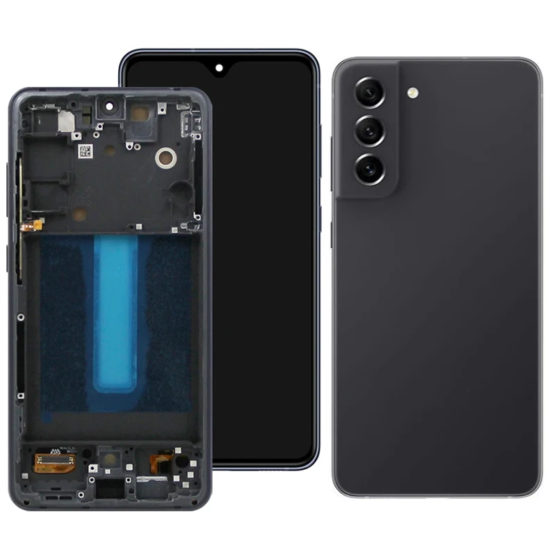 AMOLED For Samsung Galaxy S21 FE 5G G990B LCD Display Touch Screen Digitizer Assembly For Samsung S21Fe Replacement with Frame image 3