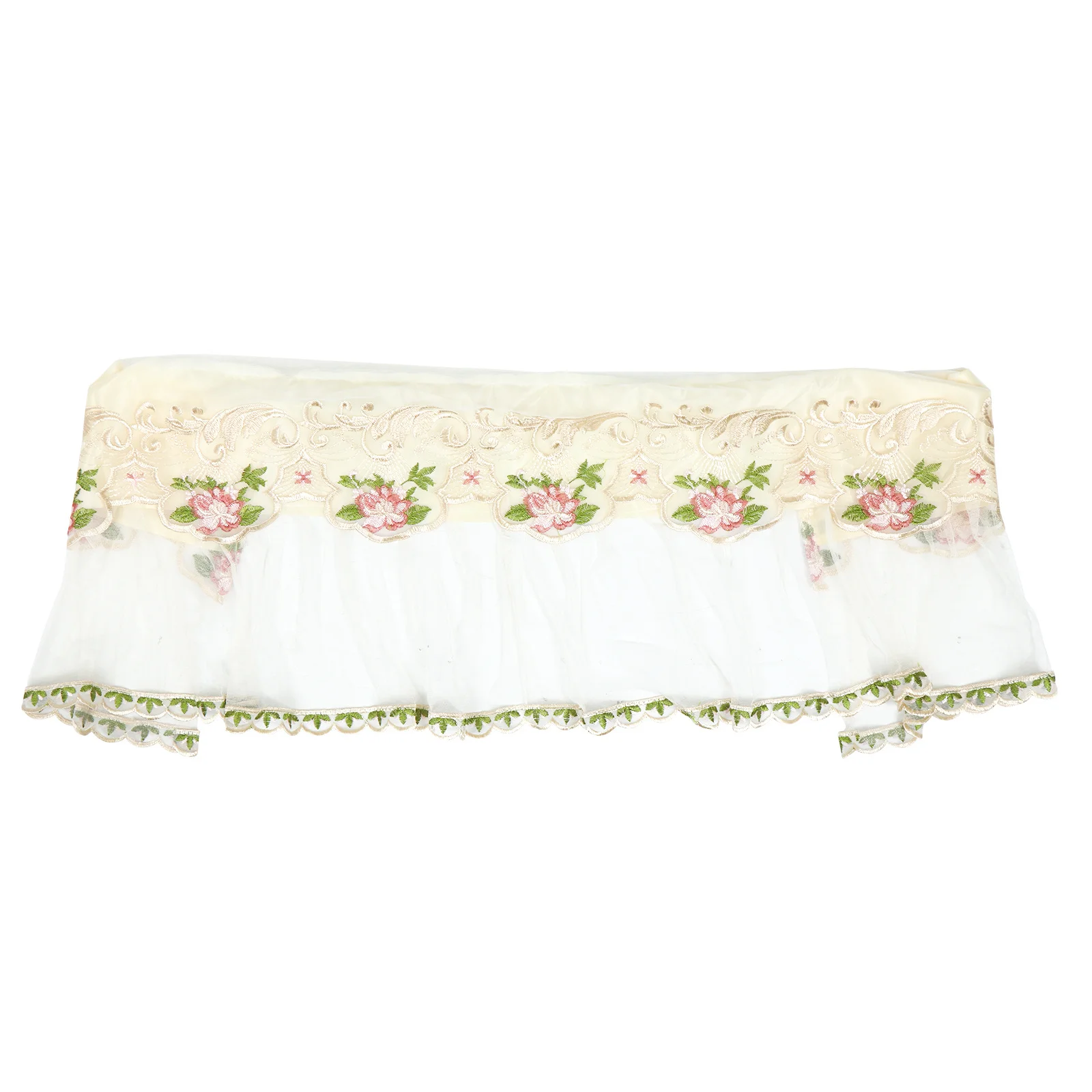 

Washable Air Conditioner Cover Floral Design Lace Trim Dust Protector for Indoor Ac Unit Decorative Cooling System Accessory