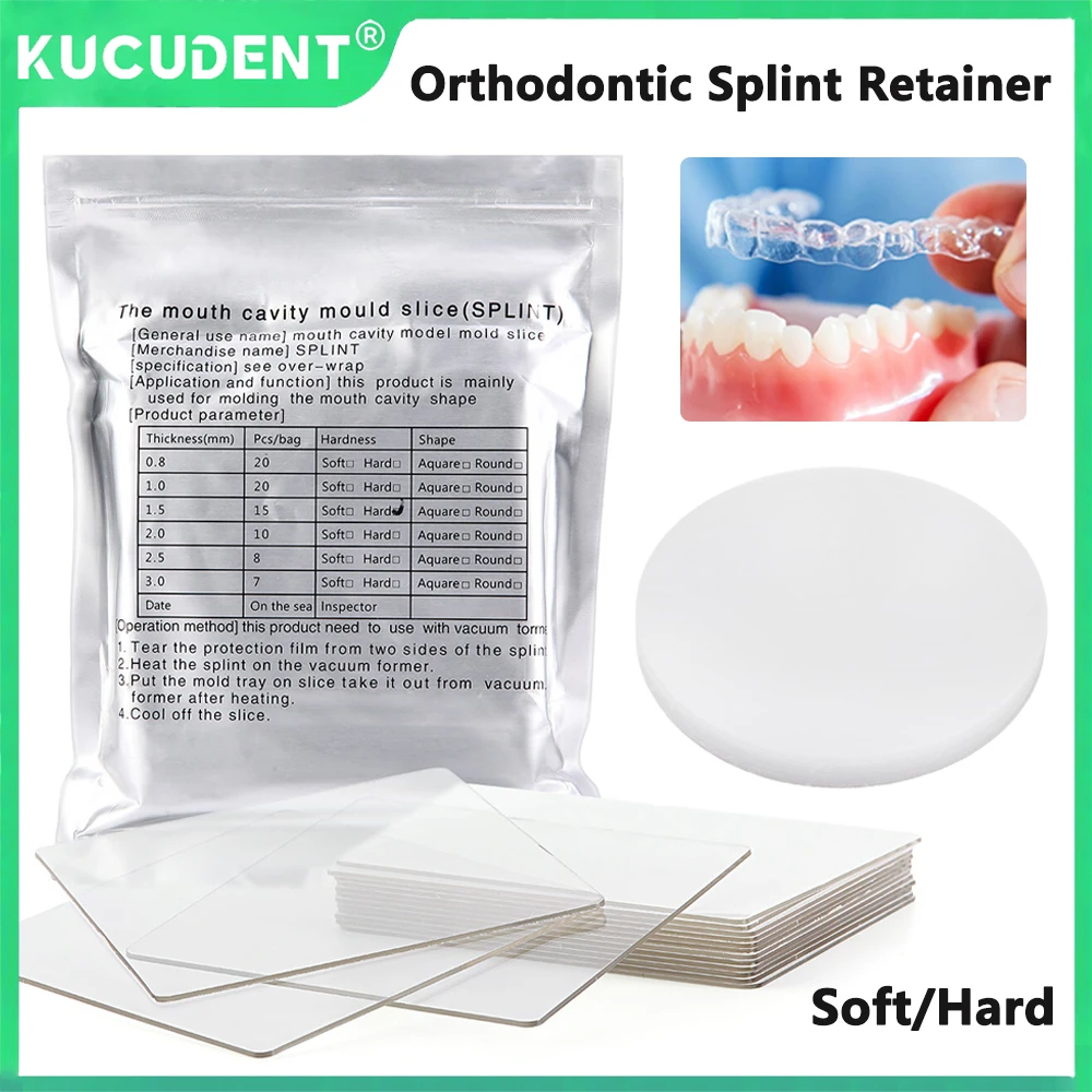 

Стоматологический ортодонтический фиксатор шины, вакуумный формовочный лист, мягкий/жесткий пластик, стоматологический термоформовочный материал 0,6/0,8/1,0/1,5 мм