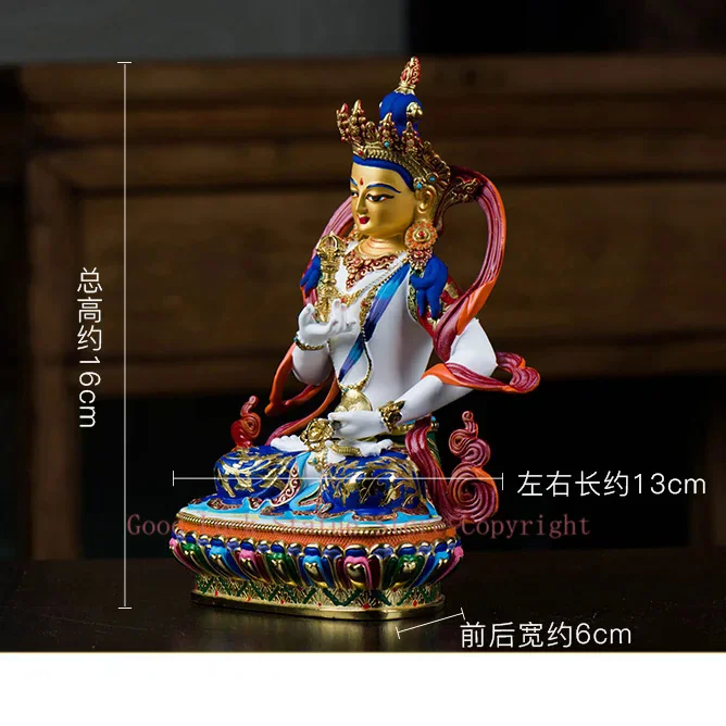 high grade color drew Buddha statue bless family Safety Health luck efficacious Talisman Tibet Vajrasattva Painted Buddha statue