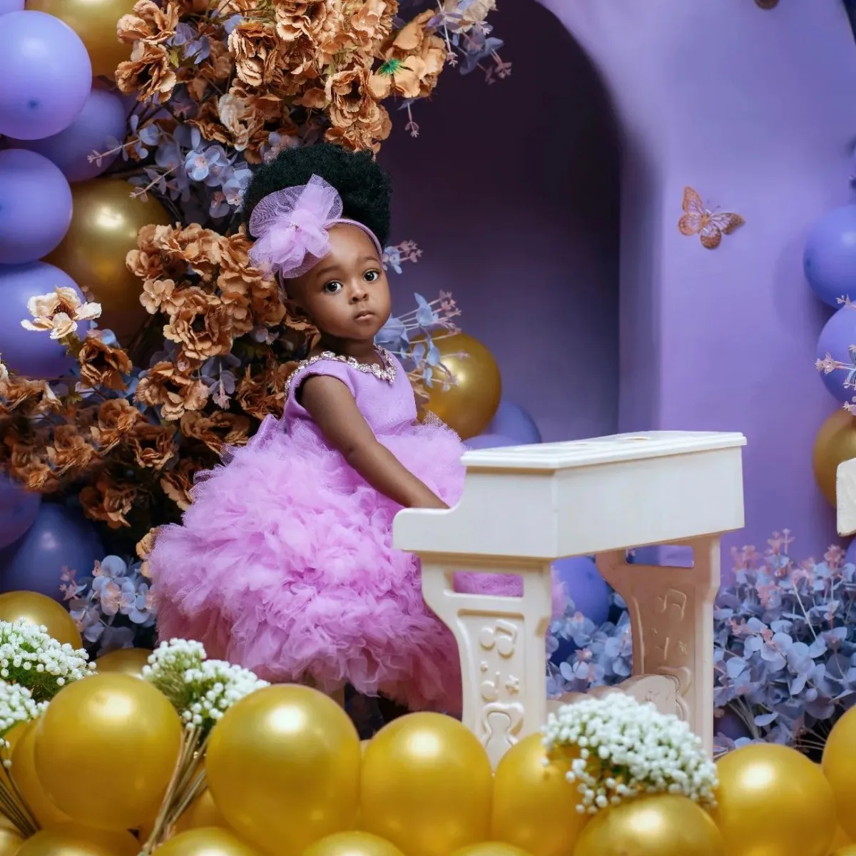 Abiti da ragazza di fiori di lavanda con cristalli abito da ballo senza maniche abito da comunione princess bambini celebrità ragazze abiti da spettacolo