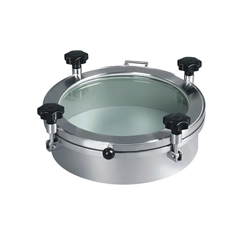 

1-10bar Food Grade Glass Sanitary Stainless Steel Manhole Cover Customized Light