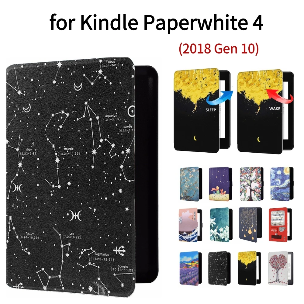 E-Books Reader Cover Ultra Slim Smart Case  for Amazon Kindle Paperwhite 4 2018 Gen 10 PQ94WIF Protective Case