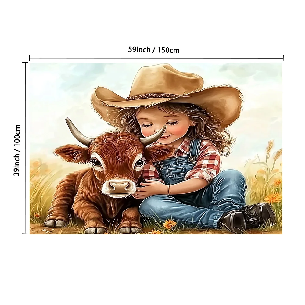 

1pcs Cowboy Kid_ai1 Suitable for home room living room bedroom, perfect for holiday party decoration background