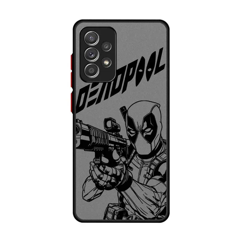 Marvel New Mutants Deadpool phone case for Samsung Galaxy A52 A32 A21s A16 A13 A55 A54 A12 A15 Los casos matte frosted fundas