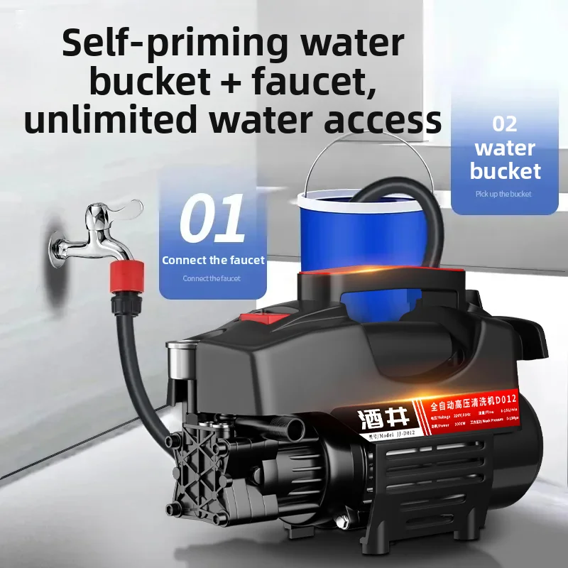 

Бытовой водяной насос высокого давления 220 В, полный набор водяного пистолета, плагин 220 В, автомобильная стиральная машина высокого давления