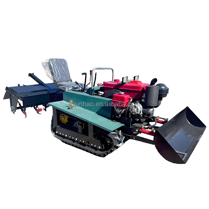 High Productivity  Version Ride-on Crawler Tiller New Model Rotary Tiller Factory Direct Sales