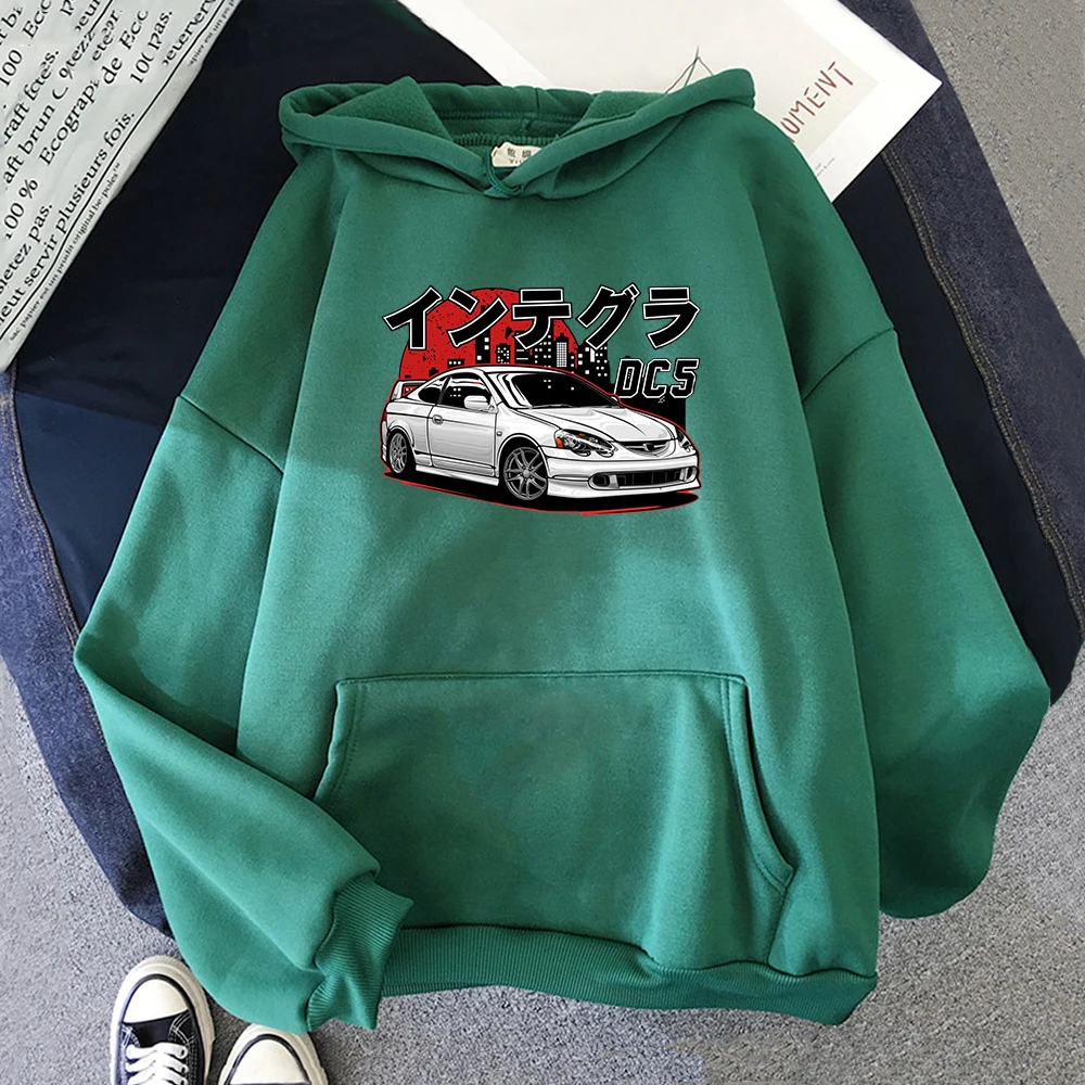 JDM Integra DC5 Type R Hoodie Fashion Men Graphic Hoodie Unisex Pullovers Oversized Sweatshirts Japanese Streetwear