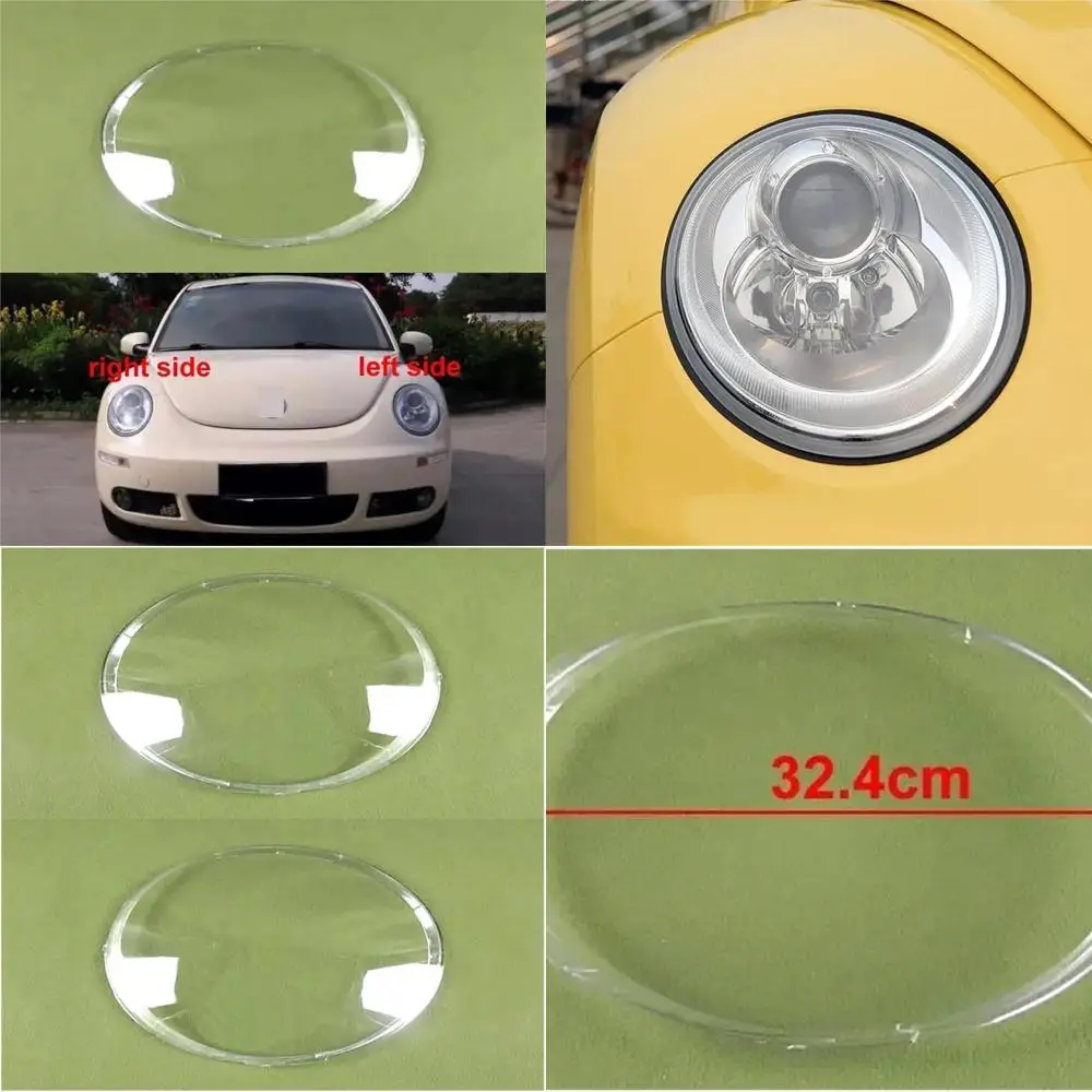 

Compatible For VW Beetle 2003-2012 Headlamp Lamp Cover Headlight Shell Transparent Mask Lens Plexiglass Replace The Original Lam