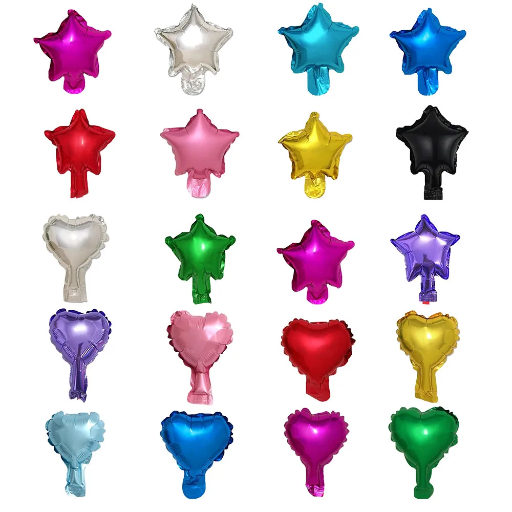 50pcs 5inch Foil Star Balloons Heart balloon Wedding Decoration Silver Gold Heart Balloons Birthday Baby Shower Wedding Supplies