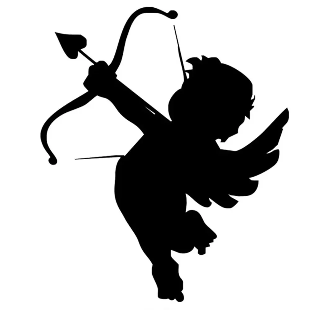 Romantic Cupid Angel Vinyl Sticker Waterproof UV Guard Scratch Cover SUV Truck Moto RV Auto Styling Car Accessories