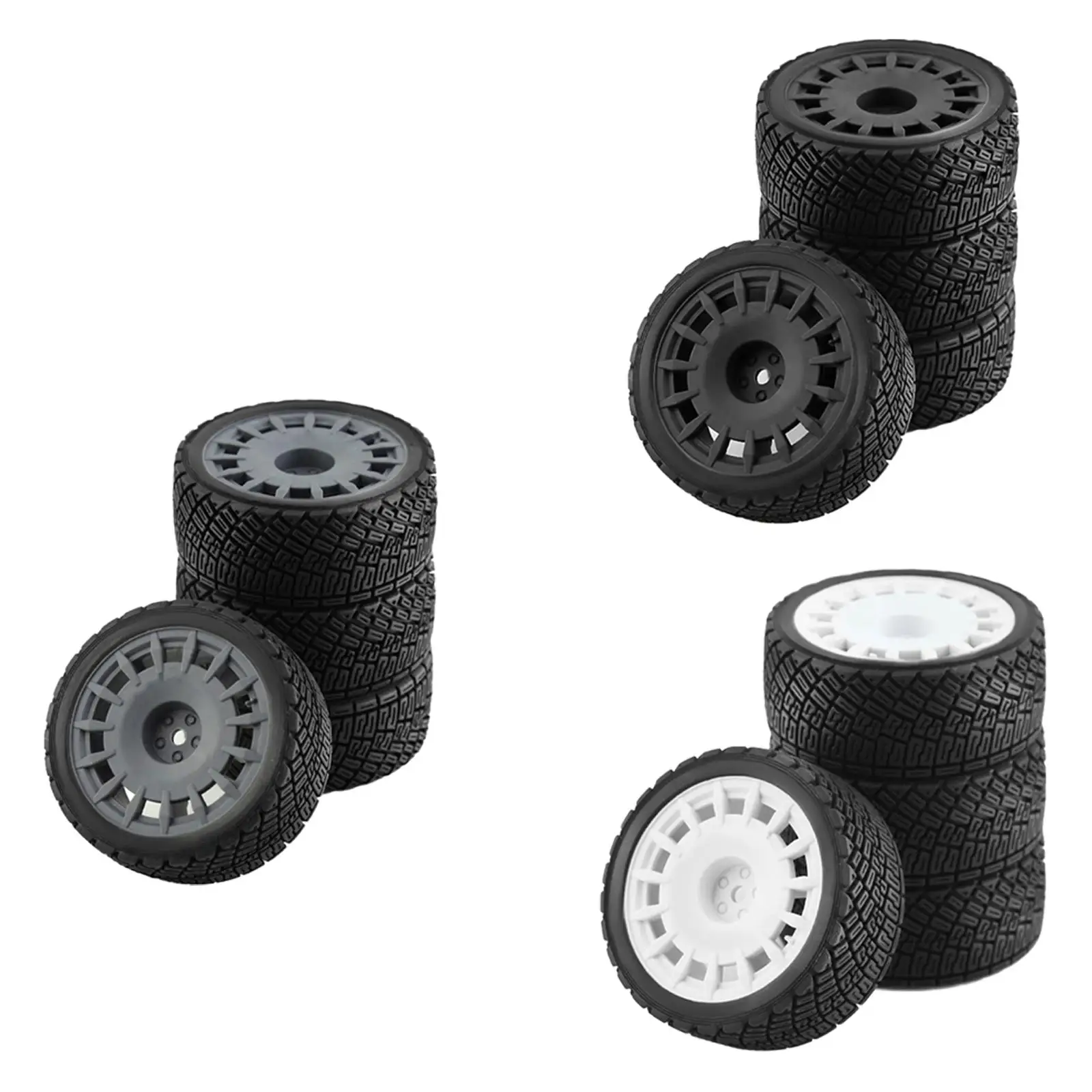 4 Pieces 67mm RC Car Upgrade, Rubber Wheel Rims Tires. Flat Tyres. RC Car Rubber Tires for Cars From