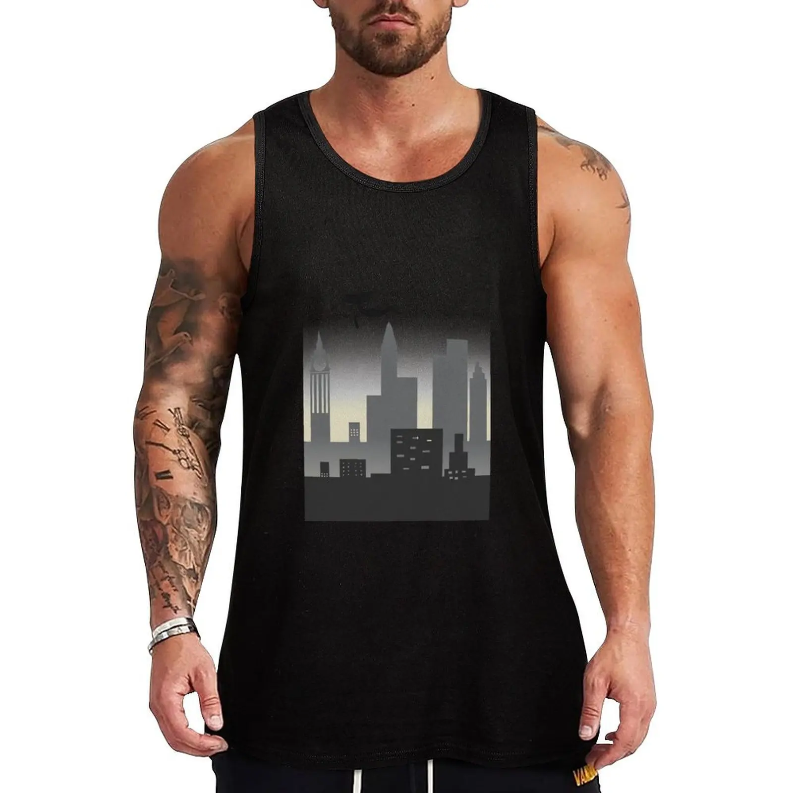 

Urban Smog Tank Top T-shirt for fitness Male clothes Men's gym t-shirts