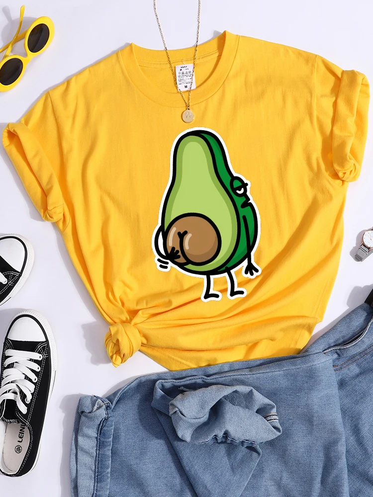 Itchy Ass, Ass Scratching Funny Avocado T Shirt Women Fashion Summer Crop Top Breathable Street Clothing Casual Hip Hop T-Shirts