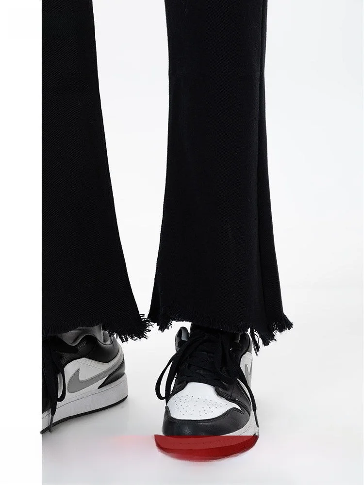 

MoZaie, прямые джинсы с высокой талией, женские утягивающие джинсы, мягкая пряжа, строительные джинсы для поездок на работу, Multi ket