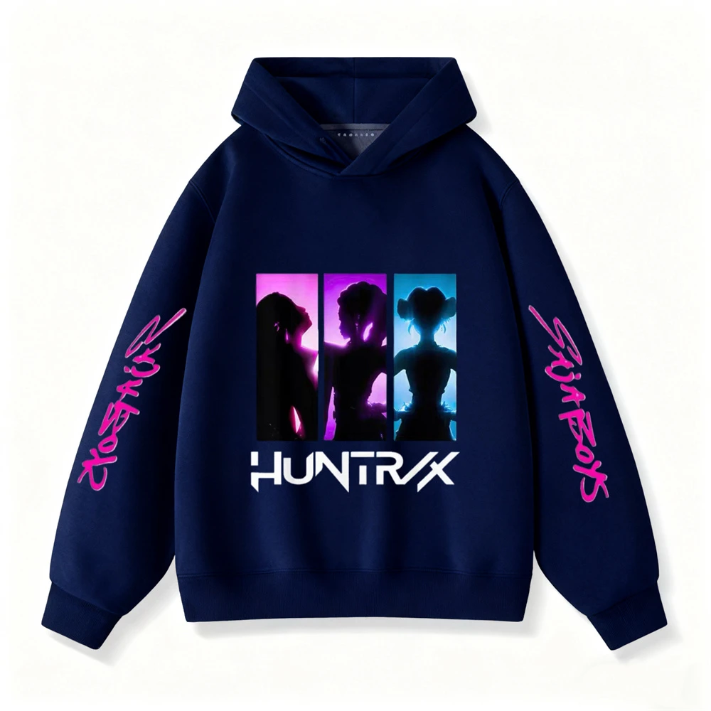 ملابس علوية بقلنسوة للأطفال ملابس Kpop شيطان الصيادين مطبوعة بلوزات بأكمام طويلة 2025 ملابس شعبية بلوفرات رياضية غير رسمية