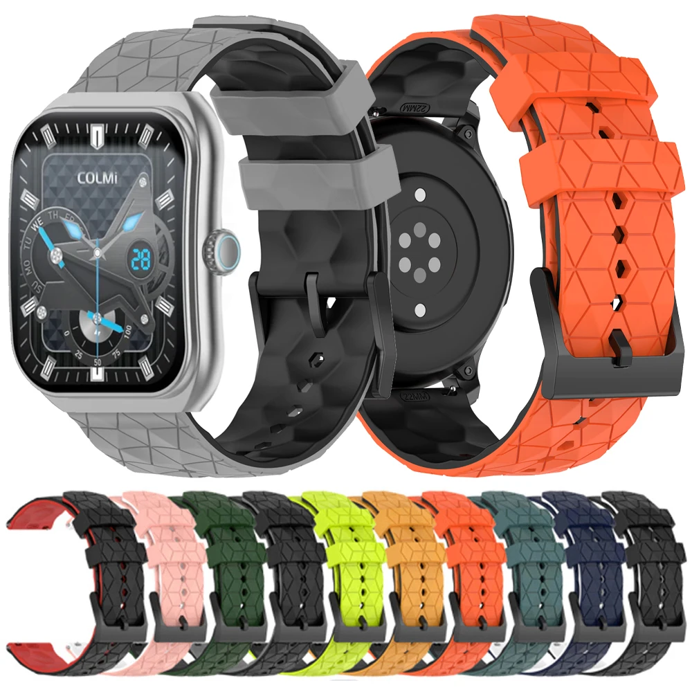 콜미 P86 M42 교체용 밴드용 20mm 22mm 실리콘 스트랩, 콜미 C81 P71 V75 V73 C61 P73 P9 I31 i28Ultra P28 Plus 팔찌용